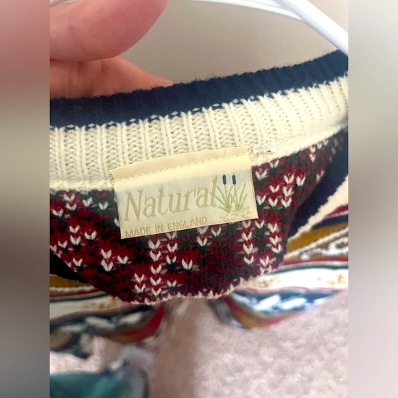 Natural brand Vintage 90s Prince of Wales Sweater Made in England - Picture 9 of 9